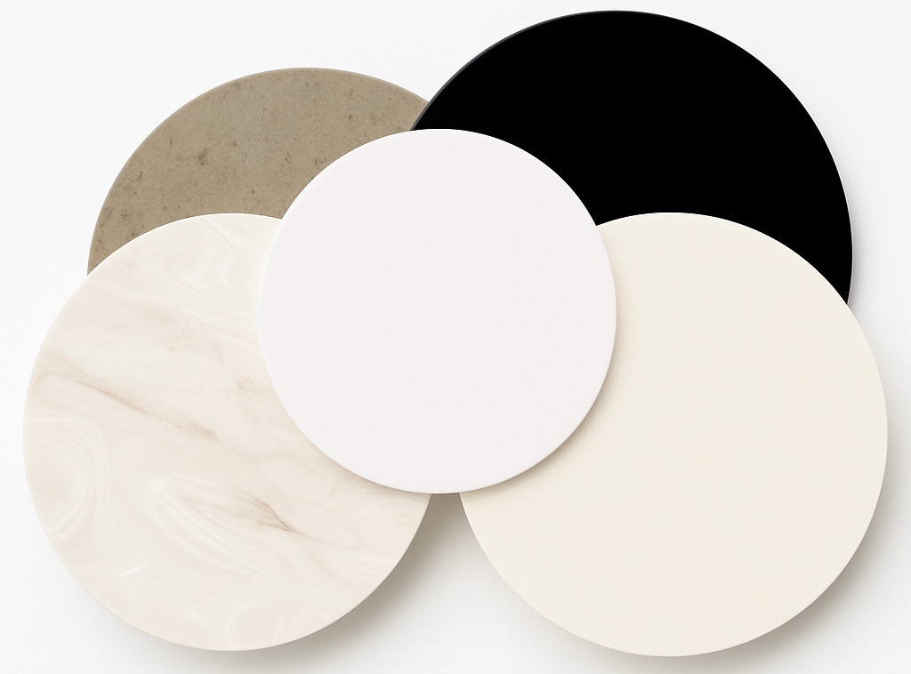Dalles rondes en Corian
